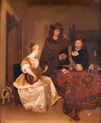 IPLUPJDY Kunstdruck Leinwand Abstrakte Leinwand Kunst Bilder Druck Wandgemälde Eine junge Frau die zwei Männern eine Theorbe vorspielt von Gerard Ter Borch für Wanddekoration 60x90cm IPLUPJDY Kunstdruck Leinwand Abstrakte Leinwand Kunst Bilder Druck Wandgemälde Eine junge Frau die zwei Männern eine Theorbe vorspielt von Gerard Ter Borch für Wanddekoration 60x90cm von IPLUPJDY