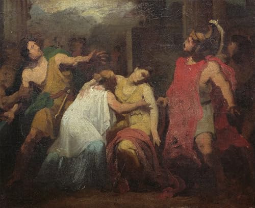 IPLUPJDY Kunstdruck Leinwand Abstrakte Leinwand Kunst Bilder Druck Wandgemälde Studie zum Tod von Lucretia von Baron Pierre Narcisse Guerin Gemälde Kunst Bilder für Wanddekoration 60x90cm von IPLUPJDY