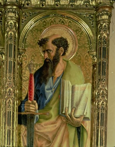 IPLUPJDY Kunstdruck Leinwand Bilder Moderne Druck Leinwand Malerei St Paul Detail aus dem Santemidio von Carlo Crivelli Leinwanddruck Malerei für Wanddekoration 60x90cm von IPLUPJDY