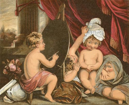 IPLUPJDY Kunstdruck Leinwand Bilder Moderne Druck Leinwand Malerei die Infant Academy von Joshua Reynolds Leinwanddruck Malerei für Wanddekoration 60x90cm von IPLUPJDY