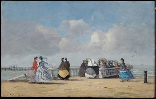 IPLUPJDY Vintage Leinwand Wandkunst Poster Bilder Leinwand Poster Druck Der Pier in Trouville Von Eugene Louis Boudin Kunst Gemälde für Heimdekoration 60x90cm IPLUPJDY Vintage Leinwand Wandkunst Poster Bilder Leinwand Poster Druck Der Pier in Trouville Von Eugene Louis Boudin Kunst Gemälde für Heimdekoration 60x90cm von IPLUPJDY
