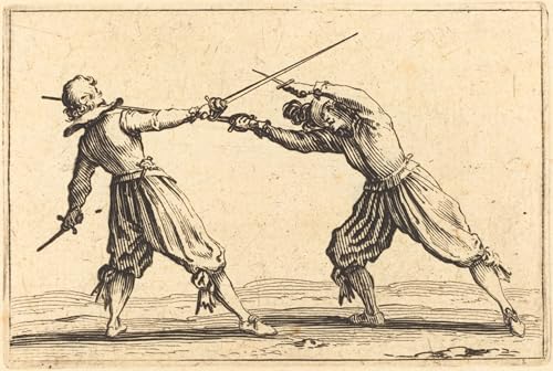 IPLUPJDY Vintage Leinwand Wandkunst Poster Bilder Leinwand Poster Druck Duell mit Schwertern und Dolchen von Jacques Callot Kunst Gemälde für Heimdekoration 60x90cm von IPLUPJDY