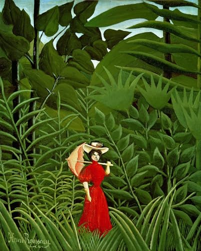 IPLUPJDY Vintage Leinwand Wandkunst Poster Bilder Leinwand Poster Druck Frau in Rot Im Wald Von Henri Rousseau Kunst Gemälde für Heimdekoration 60x90cm IPLUPJDY Vintage Leinwand Wandkunst Poster Bilder Leinwand Poster Druck Frau in Rot Im Wald Von Henri Rousseau Kunst Gemälde für Heimdekoration 60x90cm von IPLUPJDY