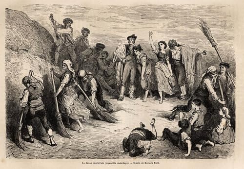 IPLUPJDY Vintage Leinwand Wandkunst Poster Bilder Leinwand Poster Druck Improvisierter tanz in albacete von gustave dore Kunst Gemälde für Heimdekoration 60x90cm von IPLUPJDY