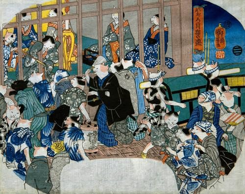 IPLUPJDY Vintage Leinwand Wandkunst Poster Bilder Leinwand Poster Druck Pale Moon von Utagawa Kuniyoshi Kunst Gemälde für Heimdekoration 60x90cm von IPLUPJDY