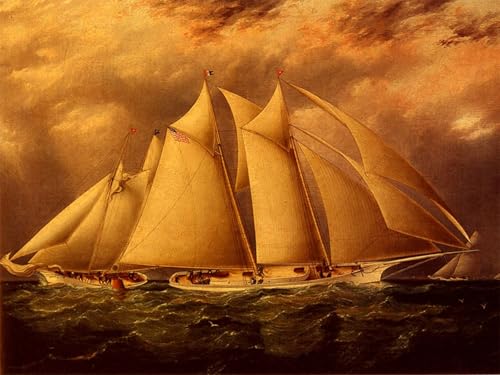 IPLUPJDY Vintage Leinwand Wandkunst Poster Bilder Leinwand Poster Druck Yacht alice rundet die boje von e Buttersworth ab Kunst Gemälde für Heimdekoration 60x90cm von IPLUPJDY