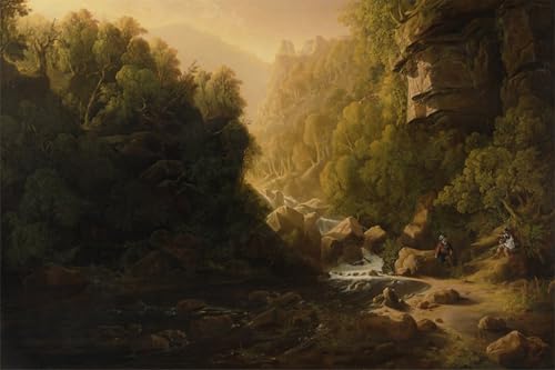 IPLUPJDY Vintage Leinwand Wandkunst Poster Bilder Leinwand Poster Druck der Berg Torrent von Danby Kunst Gemälde für Heimdekoration 60x90cm von IPLUPJDY
