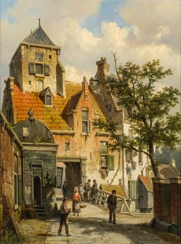 IPLUPJDY Vintage Leinwand Wandkunst Poster Bilder Leinwand Poster Druck eine Ansicht von Haarlem von Willem Koekkoek Kunst Gemälde für Heimdekoration 60x90cm IPLUPJDY Vintage Leinwand Wandkunst Poster Bilder Leinwand Poster Druck eine Ansicht von Haarlem von Willem Koekkoek Kunst Gemälde für Heimdekoration 60x90cm von IPLUPJDY