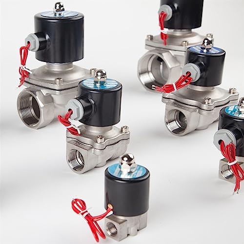 Elektrisches Magnetventil aus Edelstahl, 1/4 Zoll, 3/8 Zoll, 1/2 Zoll, 3/4 Zoll, 1 Zoll, normalerweise geschlossen, pneumatisch, for Wasser, Öl, Luft, Gas, 12 V/24 V/220 V/110 V(Ac110v,DN35) von IPNDKBFL