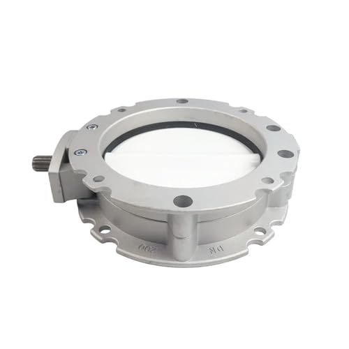 IPNDKBFL Cement Butterfly Valve - Concrete Batch Plant Silo Accessories for Controlling The Downward Flow of Powder Particle Solids(DN200,Polyurethane Plate_Single Flange) von IPNDKBFL