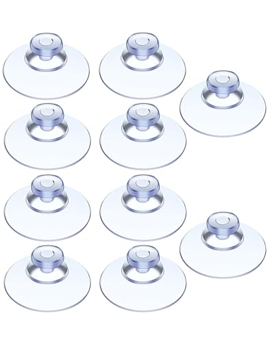 IPNSDON 10Pcs-Pack Saugnäpfe, Fenstersaugnäpfe, Saugklammern, hakenlose Saugnäpfe, stark und praktisch für Fenster, Fliesen, Autodekor, Glasscheiben, Küche, Badezimmer, transparent (20 mm) von IPNSDON