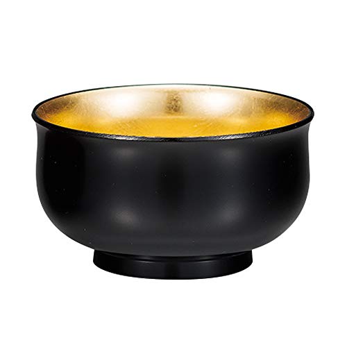 IPPINKA Japanische traditionell lackierte Tasse für Tee und Sake, Schwarz x Gold, hergestellt in Kyoto, Japan von IPPINKA