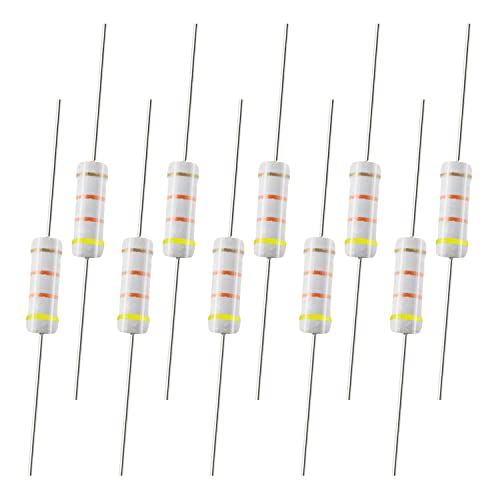 IPUDIS 100 Stück 43 kOhm Widerstand 1 W 5% Metalloxidschichtwiderstände axiales Blei, flammensicher for DIY-Elektronikprojekte und Experimente von IPUDIS