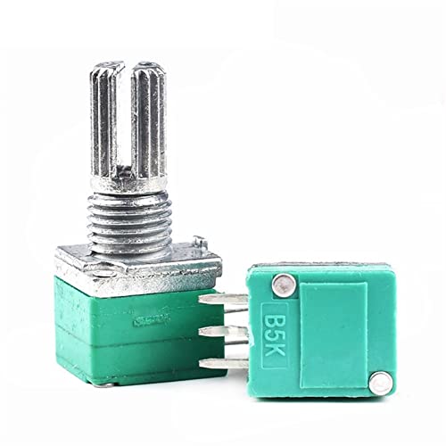 IPUDIS 10pcs RK097 Potentiometer RK097N 5K 10K 20K 50K 100K 500K B5K mit Schalter Audio 3Pin Welle 15 mm Verstärker -Versiegelung Potentiometer (Size : 20K Ohm) von IPUDIS