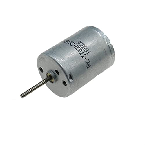 Rotierender elektrischer RK-370CA-20165 Runder elektrischer elektronischer Anlasser, DC 6V-12V 13000 U/min, 2-mm-Welle, elektronischer Hochgeschwindigkeits-Kohlebürstenstarter, elektronischer Mikro-Mi von IPUDIS