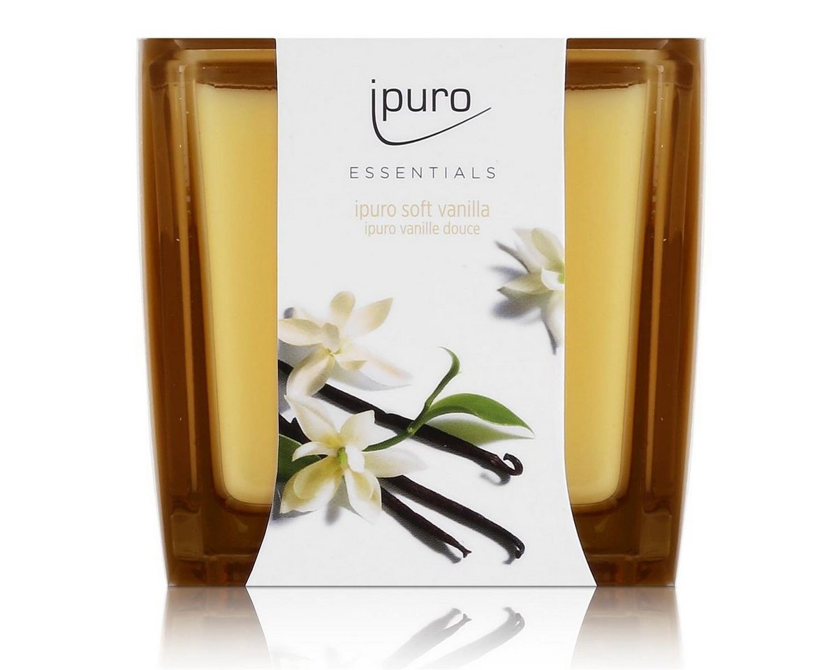 IPURO Duftkerze Essentials by Ipuro Duftkerze soft vanilla 125g - Raumduft (1er Pack) von IPURO