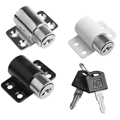 2 Schlüssel Schiebetür Fenster Schlösser mit Aluminium-Legierung Lock Fänge 1Pcs(Silver) von IPVXNNFW