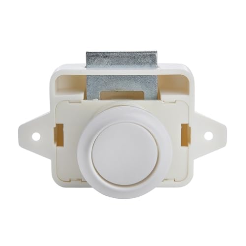 26mm Schwarz Camper Auto Push-Lock RV Caravan Boot Motor Schrank Schublade Latch Taste Schlösser 1Pcs(White) von IPVXNNFW