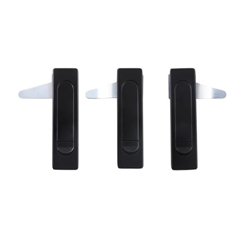 3Sets Zink-Legierung MS730 Flugzeug Schlösser Matt for Verteilung Schrank Lock Kit Box Zinn Stamm Locker(3set-Black-no-key) von IPVXNNFW