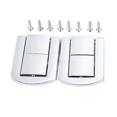 43x32m Quadratische Haspen Schloss Zinklegierung Schnalle Fangen Riegel 2 Stücke(Silver) von IPVXNNFW