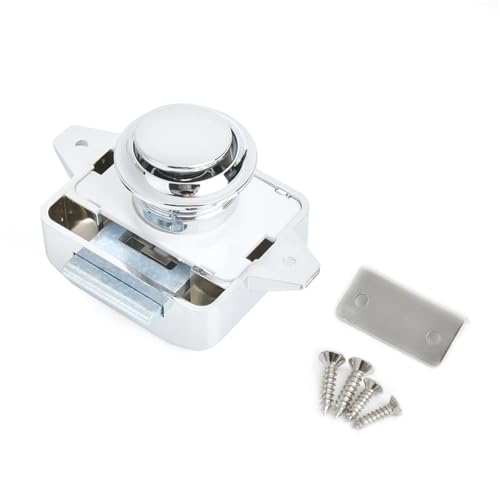 Camper Auto Push Lock Durchmesser RV Caravan Boot Motor Schrank Schublade Latch Taste Schlösser 10Pcs(Big Chrome) von IPVXNNFW
