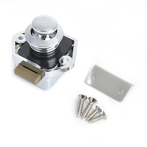 Camper Auto Push Lock Durchmesser RV Caravan Boot Motor Schrank Schublade Latch Taste Schlösser 10Pcs(Small Chrome) von IPVXNNFW