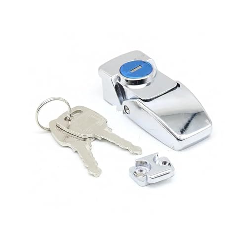 DK604 Schnallenschloss Tür versteckt klein quadratisch Doppelschlüssel 1 Stück(Silver with key) von IPVXNNFW