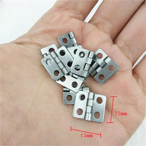 Eisenscharniere, Hardware, 13 x 12 mm, 180 Grad drehbar, Retro, 20 Stück(Silver) von IPVXNNFW