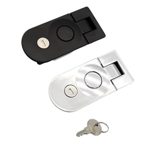 Flachschloss Zinklegierung Industrielle Kommunikation und Feuer Schloss Verteilerkasten Tür Schaltanlage 1Pcs(Black no lock) von IPVXNNFW