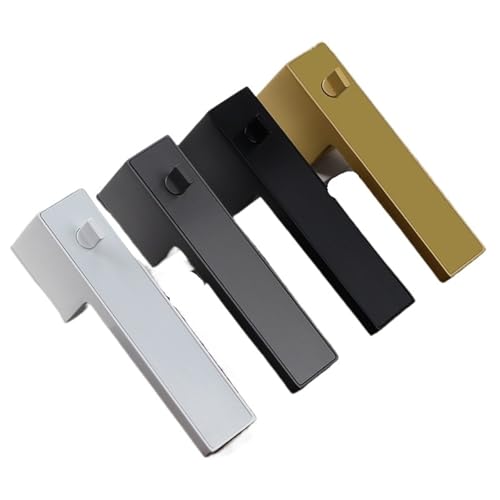 Innentür Magnetische Saugverriegelung Tür Holz Grau Griff 1Pcs(White- With a key) von IPVXNNFW