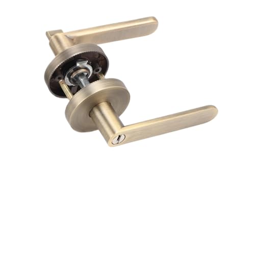 Innentürschloss Dreihebelgriff Einzelzunge Außenschlösser 1St(Bronze - with key) von IPVXNNFW