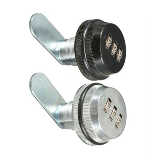 Kombinationsschrankschloss Schwarz/Silber Zinklegierung Passwortschlösser Cam1Pcs(Silver) von IPVXNNFW