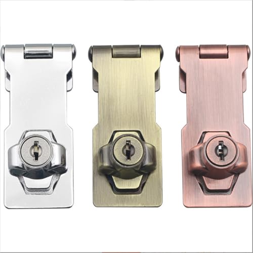 Locking Hasp Staple Haushaltsschloss mit Schlüssel Vorhängeschloss 1Pcs(Silver) von IPVXNNFW