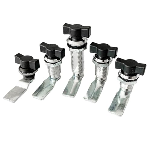 MS714-2 Zinklegierung Schlüsselloses Schrankrohr Vierteldrehzunge Schwarzer T-Griff Nockenschloss 1St(714-28) von IPVXNNFW