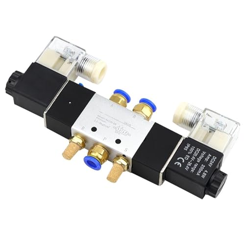 Magnetventil 220 V 4 V220-08 5-Wege-2-Position 1/4 Zoll Spulenlegierung DC 12 V DC 24 V AC 110 V 1 Stück(4v220-08,DC 12V) von IPVXNNFW