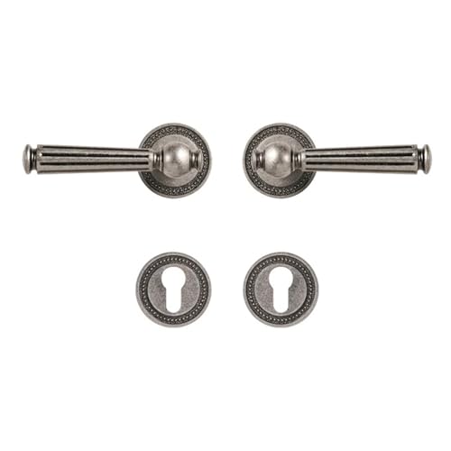 Messing Türhebel Antik Silber Chrom Innenschloss 1Stk(False lock) von IPVXNNFW