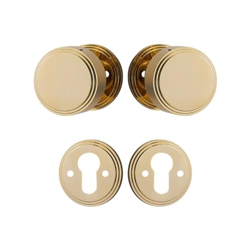 Messing Türschloss Shiny Gold Helle Chrom Innen Doppel Holz Hebel Dummy Durchgang 1Pcs(DUMMY-PVD-U) von IPVXNNFW