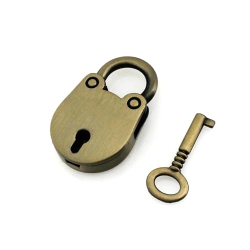 Metall Vorhängeschloss Box Schlüsselschloss mit Tasche Koffer Dekor 4 Farben 1Pcs(D) von IPVXNNFW