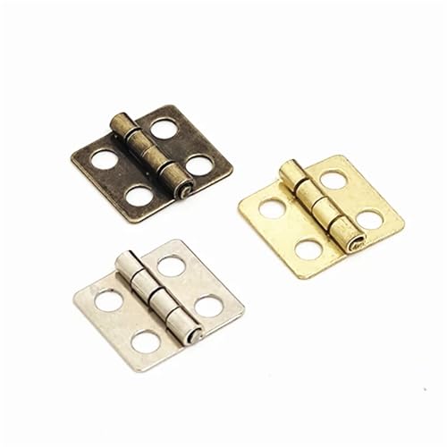Mini Heavy Duty Fall Puppenhaus Schrank Tür Kleine Scharnier Möbel Armaturen Dekoration 20Pcs(Bronze 20pcs) von IPVXNNFW
