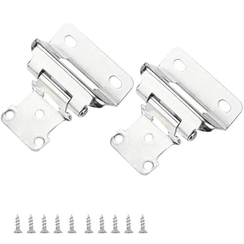 Selbstschließendes Scharnier, Soft-Close-Overlay, bündige Scharniere, Hardware, 2 Stück(Silver) von IPVXNNFW