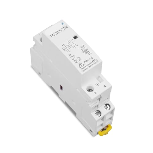 TOCT1 2P 25A DC 12V 24V Spule 220V/230V 50/60HZ Din Schiene haushalt Ac Modulare Schütz 2NO Oder 1NO 1NC 1Pcs(DC 12V 1NO 1NC) von IPVXNNFW