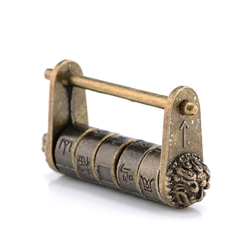 Zink-Legierung Vintage Antik Bronze Kombination Passwort Schloss Retro Keyed Vorhängeschloss Dekorative 1Pcs von IPVXNNFW