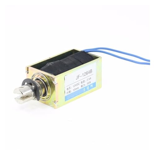 JF-1264B DC 12V 2.5A 10mm Stroke 55N 5.5Kg 12LB Force Push Pull Type Open Frame Solenoid Electromagnet IPWWUTTH von IPWWUTTH