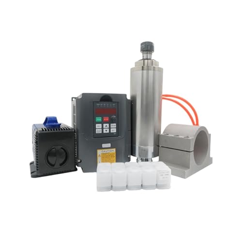 3 kW ER20 wassergekühlter Spindelsatz 220 V mit Wechselrichter und 100-mm-Spindelklemme, 80-W-Wasserpumpe und ER20-Spannfutter(3 Bearing) von IPZRKJRPF