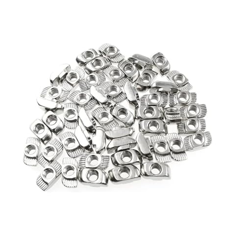 3030 Aluminium-Strangpressprofil, Schlitz 8 mm M3 M4 M5 M6, vernickelt, T-Bolzen, Hammermutter(3030 M5x50PCS) von IPZRKJRPF