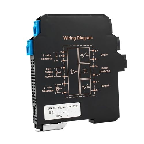 IPZRKJRPF DC24V 35mm DIN-Schiene Analogsignal-Isolator 1 in 2 Out 4-20mA bis 0-10V 4-20mA 1-5V(4-20mA Output) von IPZRKJRPF