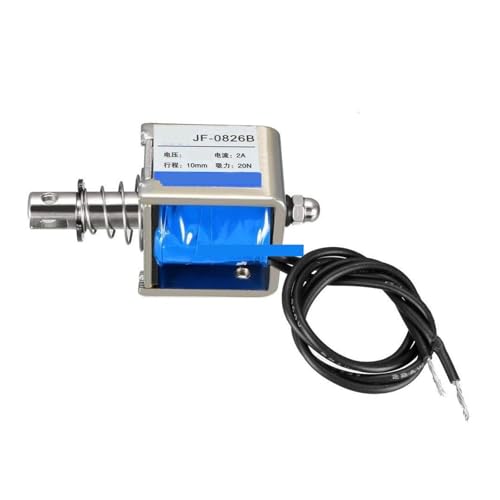 JF-0826B 2A 10 mm Hub 20 N Kraft Push-Pull-Rahmen verdrahteter DC-Solenoid-Elektromagnet(6V) von IPZRKJRPF