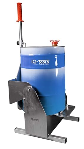IQ-Tools Ausleervorrichtung „Kipp-Boy“ (grau, mit Griffrohr, Ausgießen von Gebinden bis 30 kg, Wand- oder Bodenbefestigung, rückenschonende Arbeitsvorrichtung) PWE0005 von IQ-Tools