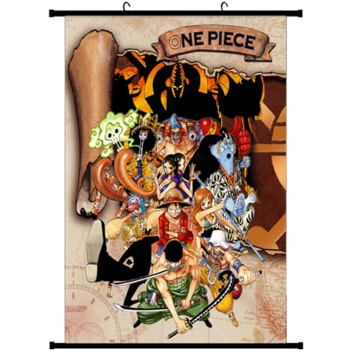 IQEPXTGO One-Piece Anime Poster Scroll Anime Wandkunst Bilder Aufhängen Ästhetische Raumdekor Leinwand Hd Gedruckt Rahmen Segeltuch Malerei 40x60cm/16 * 24 Zoll(C) von IQEPXTGO