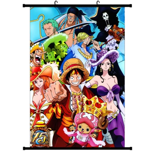 IQEPXTGO One-Piece Anime Poster Scroll Anime Wandkunst Bilder Aufhängen Ästhetische Raumdekor Leinwand Hd Gedruckt Rahmen Segeltuch Malerei 40x60cm/16 * 24 Zoll von IQEPXTGO